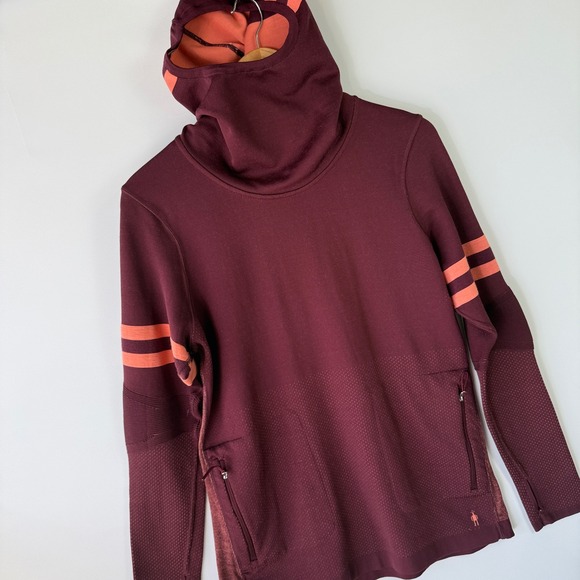 Smartwool Tops - Smartwool Intraknit 250 Hoodie Womens L Maroon Excellent Merino Wool Pullover